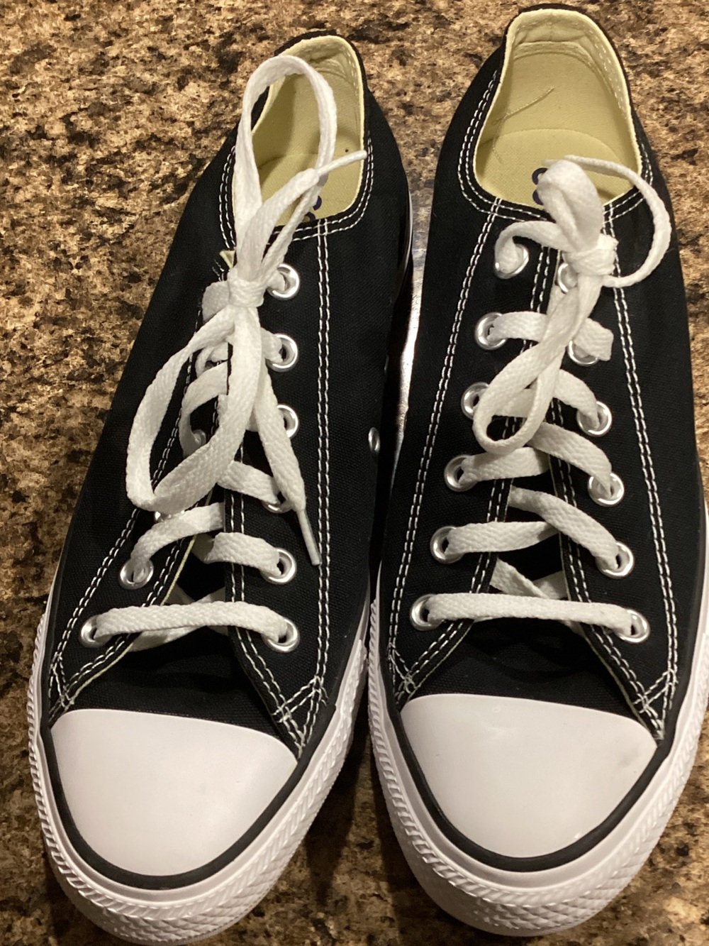 Converse Black Canvas Low-Top Sneakers with White Accents